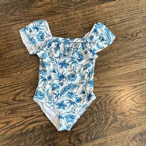 Blue floral swimsuit